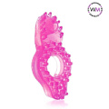 Розовое эрекционное кольцо с бугорками Bior toys EE-10012-1