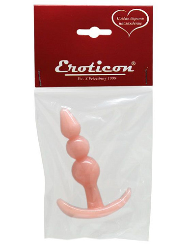 Телесная анальная пробка для ношения Eroticon 31037-4 (9 см)