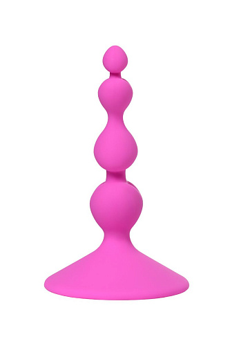 Розовая силиконовая анальная пробка ToyFa Loverty 357002 (8 см)