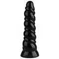 Чёрная витая анальная втулка Сумерки богов 1016-94 BX DD (25 см)