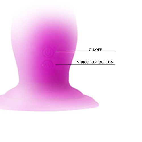 Перезаряжаемый лиловый вибратор с волнистым стволом Baile Stirring BI-014155 (12 см)