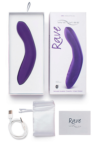 Фиолетовый вибромассажёр We-vibe Rave Purple (19,3 см)