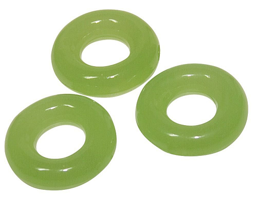 Набор из 3 зеленых святящихся в темноте колец для пениса Orion Glow in the Dark 0502375