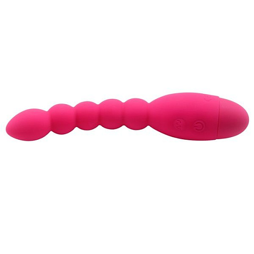 Розовый анальный вибростимулятор-ёлочка Howells Lovers Beads 174201pink (19 см)