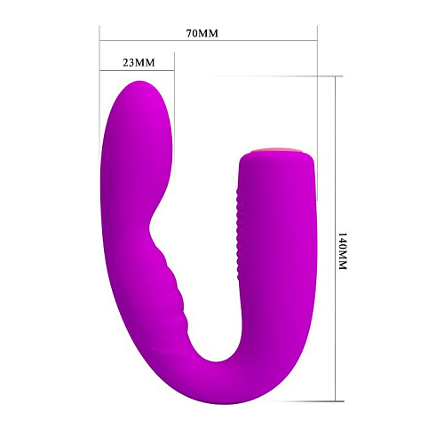 Лиловый гнущийся вибромассажёр Baile Quintion BI-040069 (14 см)