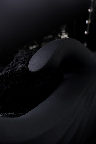 Чёрный вибратор с клиторальным отростком WANAME Thunder 481003 (24,2 см)