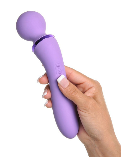 Фиолетовый двусторонний вибростимулятор Pipedream Duo Wand Massage-Her PD4940-12 (19,6 см)