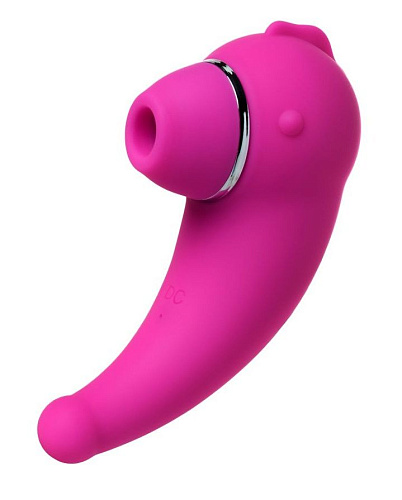 Розовый вакуум-волновой стимулятор клитора с вибрацией ToyFa Dino 119001