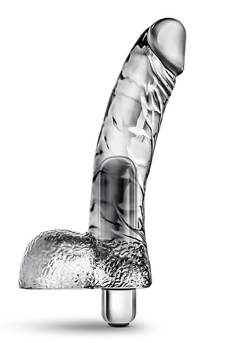 Прозрачный вибратор-реалистик Blush Novelties Vibrating Ding Dong BL-53712 (16,5 см)
