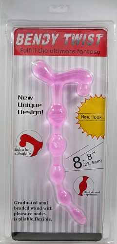 Розовый анальный стимулятор Baile BI-040005-0101S (22 см)