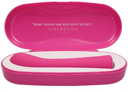 Розовый вибромассажёр для точки G Shots Media BV Glimmer DIS003PNK (20,5 см)