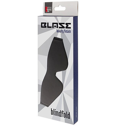 Чёрная плотная маска на глаза Dream Toys BLAZE BLINDFOLD WITH PAINTING EDGE BLACK 21266