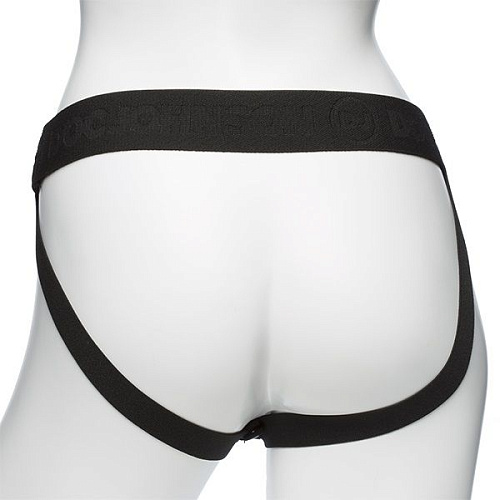 Чёрный полый страпон с креплением Doc Johnson Body Extensions BE Strong 800-07-BX (19,05 см)