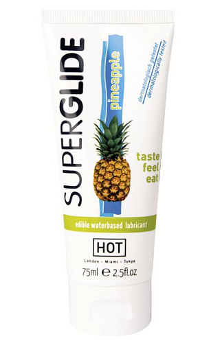 Гель-смазка на водной основе с ароматом ананаса HOT Superglide 44117 (75 мл)