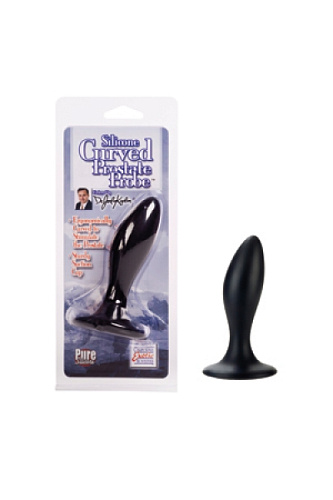 Массажёр простаты из силикона черного цвета California Exotic Novelties Curved Silicone Prostate Probe SE-5638-05-2