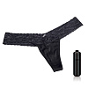 Чёрные трусики-тонг с вибрацией Hustler HVP04-BLK