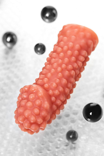 Реалистичная насадка на пенис телесного цвета с бугорками KOKOS PS.004-L (16,5 см)