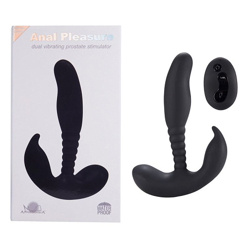 Чёрный стимулятор простаты Howells Remote Control Anal Pleasure Vibrating Prostate Stimulator 182018Black (13,5 см)