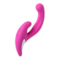 Розовый эргономичный вибратор для двойной стимуляции JOS JAVI 783016 (22 см)