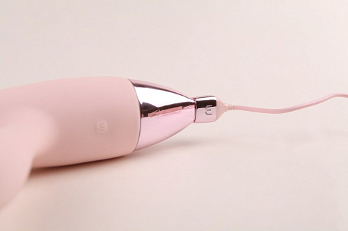 Хай-тек вибромассажёр-носорог для G-стимуляции с клиторальным отростком нежно-розового цвета ImToy Rhino (20,5 см)