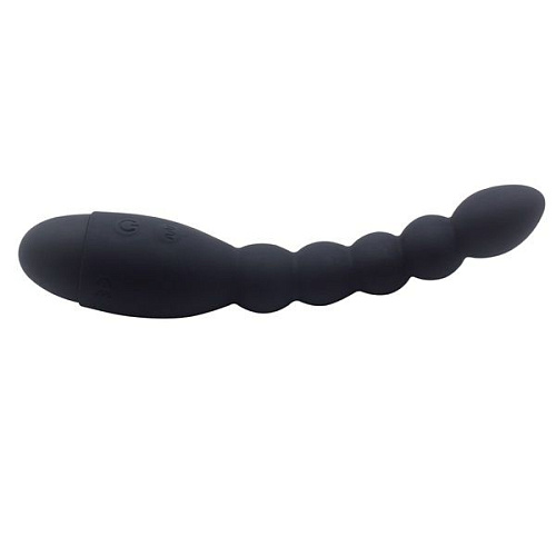 Чёрный анальный вибростимулятор-ёлочка Howells Lovers Beads 174201black (19 см)