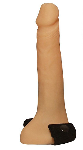 Фаллопротез телесного цвета на чёрной резинке Сумерки богов №6 1005-06 BX DD