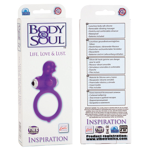 Фиолетовое виброкольцо California Exotic Novelties Body Soul Inspiration SE-1380-00-3