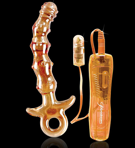 Стеклянный оранжевый вибратор Pipedream ICICLES № 15 PD2915-00 (17,1 см)