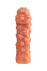 Телесная, покрытая пузырьками насадка на член KOKOS PS.003-L (16,5 см)