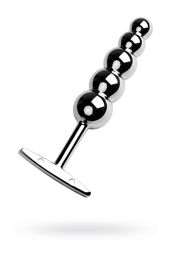 Серебристая анальная втулка-ёлочка ToyFa 717059 (15,5 см)