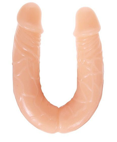 Двухголовый телесный фаллоимитатор Baile BW-010011 (35,9 см)