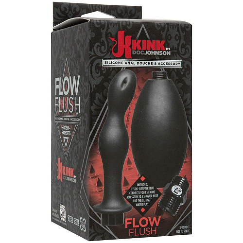 Чёрный анальный душ Doc Johnson Kink Flow Full Flush 2401-21-BX