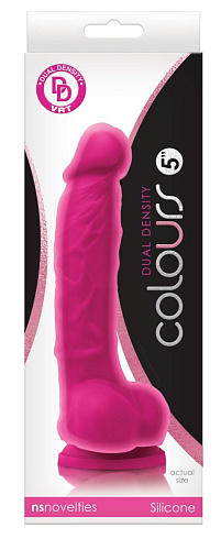 Розовый фаллоимитатор с двойным слоем NS Novelties Dual Density 5 NSN-0403-14 (17,8 см)