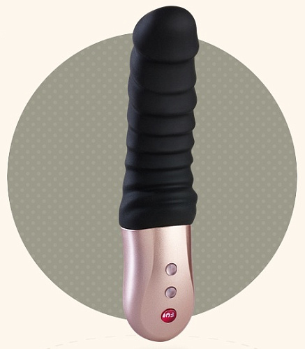 Чёрный мини-вибратор со складочками Fun Factory Semilino 1621808