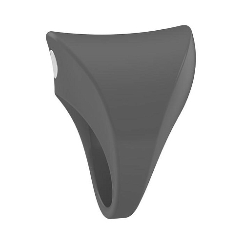Серое эрекционное кольцо с вибрацией OVO B11 GREY