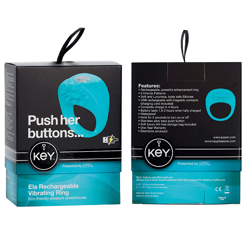 Бирюзовая вибро-насадка Jopen ELA JO-8032-05-3