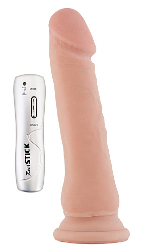 Телесный виброфаллос на присоске ToyFa 981028 (18 см)