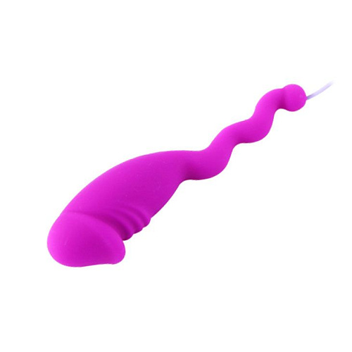 Лиловый вибратор с пультом управления Baile Jumping snake BI-014208