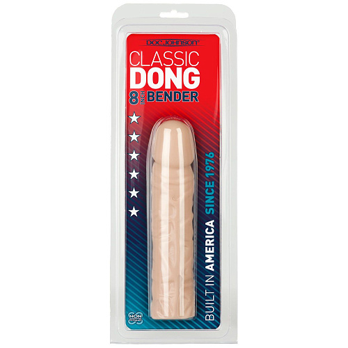 Классический дилдо телесного цвета Doc Johnson Bender Wire Dong 0204-00-CD