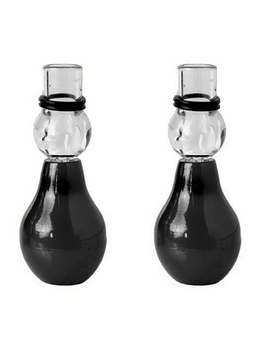 Чёрные стимуляторы для сосков Pipedream Nipple Erector Set PD3236-23