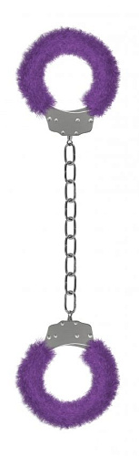 Кандалы с фиолетовым мехом Shots Media BV Furry Ankle Cuffs SHT363PUR