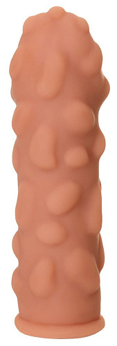 Телесная насадка на фаллос с крупными бугорками KOKOS Extreme Sleeve 011 L-size ES.011-L (16,4 см)