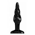 Чёрная спиралевидная пробка Shots Media BV Bottom Line 6  Model 5 Black BTM019BLK (15,5 см)