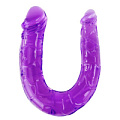 Двухголовый фиолетовый фаллоимитатор Baile BI-040001-0603S (29,8 см)