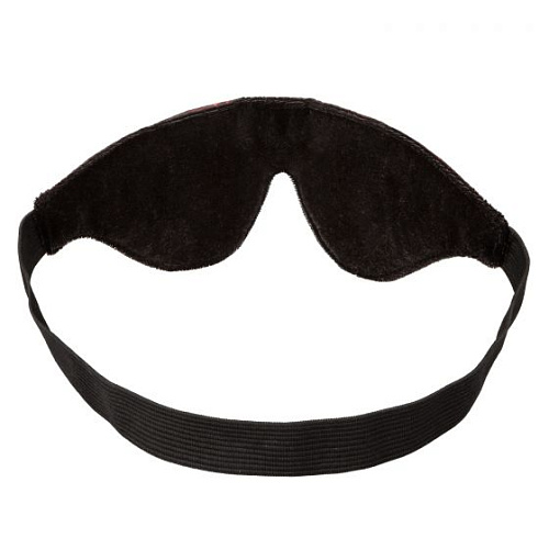 Чёрно-красная маска на глаза закрытого типа California Exotic Novelties Blackout Eye Mask SE-2712-46-3