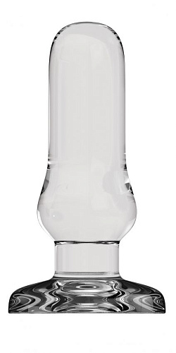 Стеклянный, прозрачный анальный стимулятор Shots Media BV Bottom Line Model 4 BTM013GLS (10,5 см)