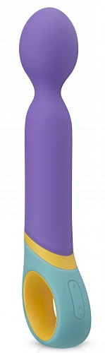 Фиолетовый вибромассажёр EDC Wholesale Base Wand Vibrator PMV20-4 (24 см)