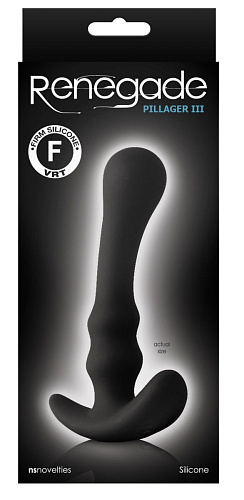 Чёрная силиконовая анальная пробка NS Novelties Pillager III NSN-1106-73 (14 см)