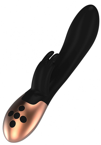 Чёрный вибратор с подогревом Shots Media BV Opulent ELE003BLK (20,3 см)