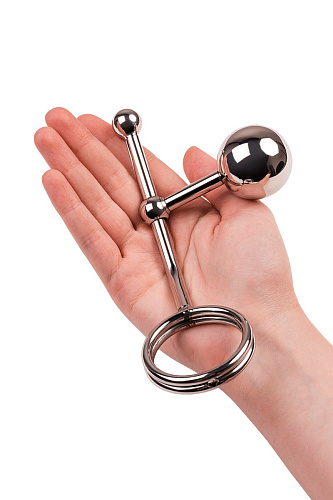 Стальные бондажные стринги со сменными шарами ToyFa 717123